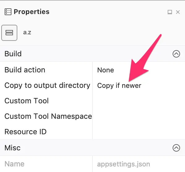 Copy if newer settings in Visual Studio